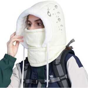 Unisex Winter Balaclava Hat Faux Fur Fleece Warm Cover for Snow Sports